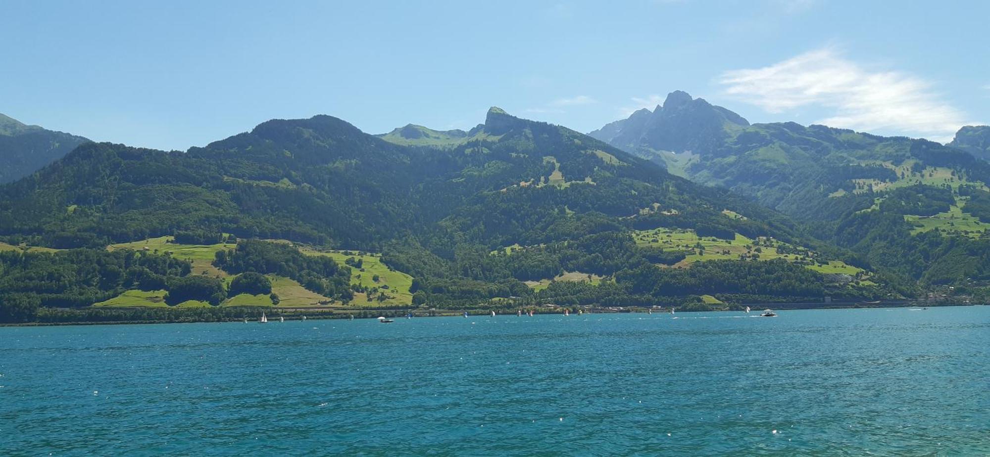 Apartment Panorama Am Walensee In Neubau-Villa Obstalden Luaran gambar